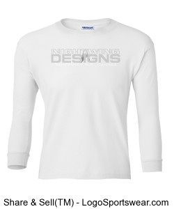 Gildan Youth Ultra Cotton Long Sleeve T-Shirt Design Zoom